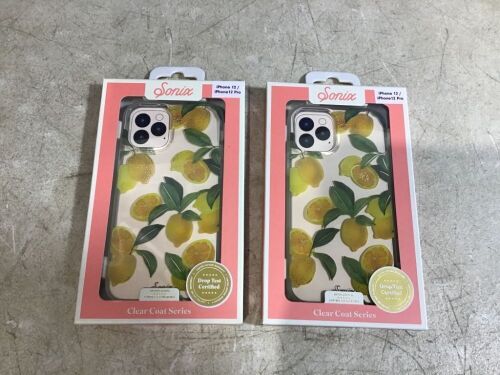 Lot of (2) Sonix Clear Coat Lemon Zest Phone Case for iPhone 12/12Pro - Lot 817