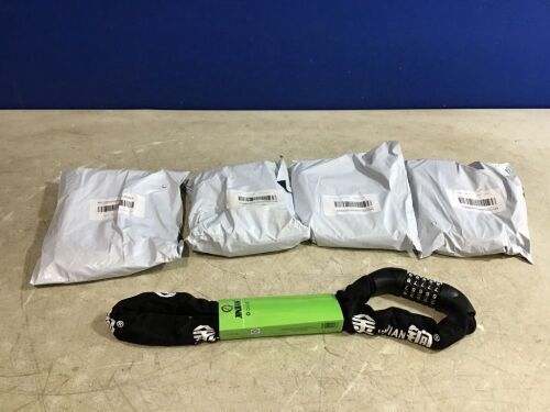 Lot of (5) Heavy Duty Combination Bike Chain Locks - Lot 832