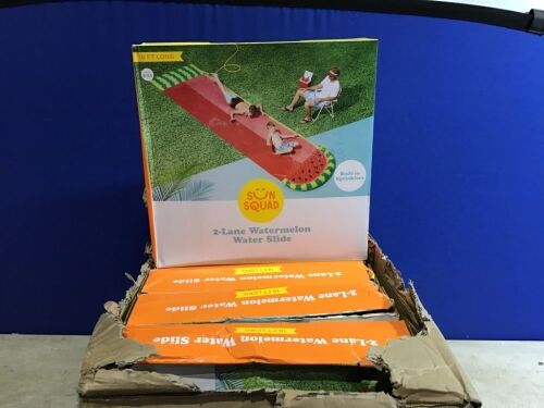 Case of (6) 2-Lane Watermelon Water Slide, 18'  - Lot 973