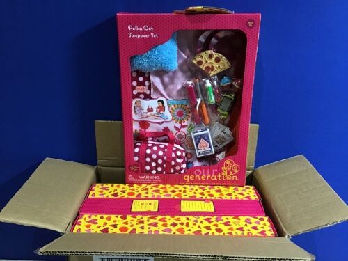 Case of (4) Our Generation Pizza Party Sleepover Accessory Set for Dolls - Lot 1004