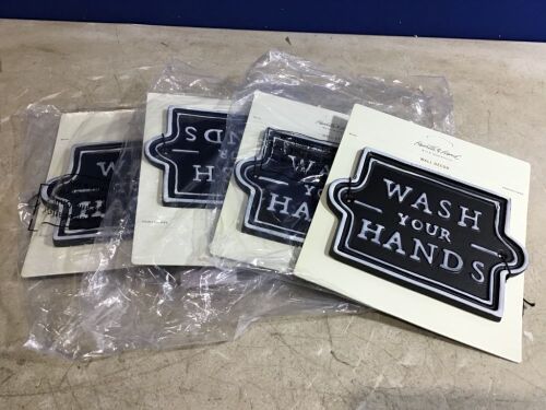 Case of (4) 'Wash Your Hands' Wall Signs - Lot 1122