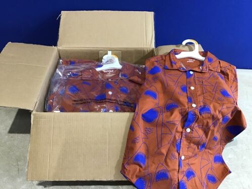 Case of Cat & Jack Button Down Kid's Shark Print Shirt, S - Lot 1126