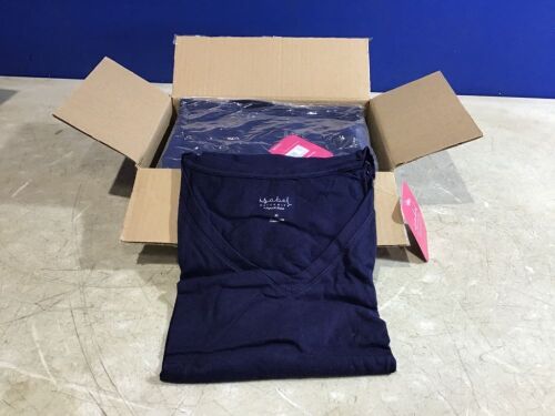 Case of (6) Short Sleeve V-Neck Side Shirred Maternity T-Shirt, Medium - Lot 1181