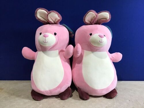 Lot of (2) Squishmallow Hugmees Bop the Bunny Plush  - Lot 1190
