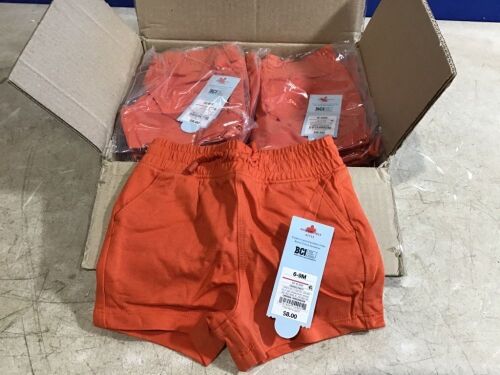 Case of (12) Cat & Jack Orange Shorts, Size 6-9M - Lot 1192