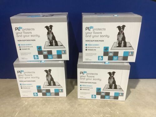 Lot of (4) Boxes of PL360 Non-Slip Dog Potty Pads, 50 ct  - Lot 164