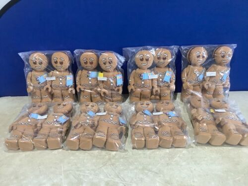 Case of (16) LEGO Gingerbread Man Plush Toys - Lot 205