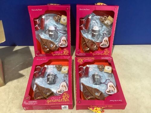 Lot of (4) Our Generation 18" Doll Sled & Accessories - Out In The Snow - Lot 720