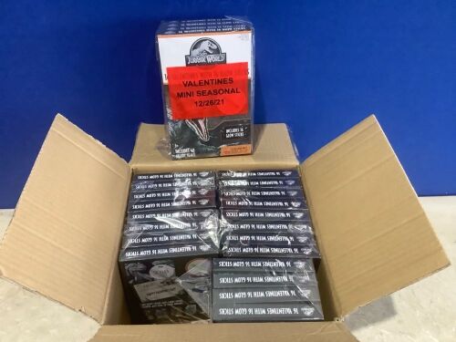 Case of (24) Jurrasic World Valentines with Glow Sticks  - Lot 204