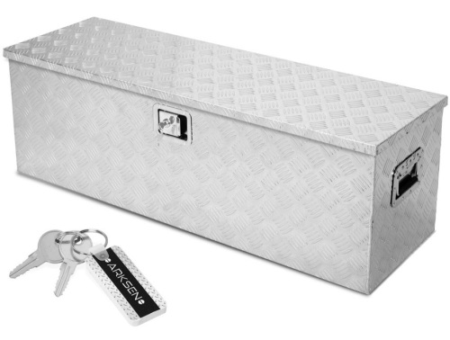 Best Choice Products 49" Aluminum Camper Tool Box W/ Lock - Lot 553