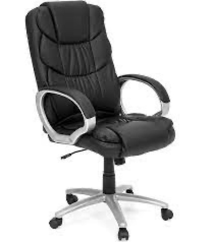 Best Choice Products Ergonomic Pu Leather High Back Office Chair, Black  - Lot 201