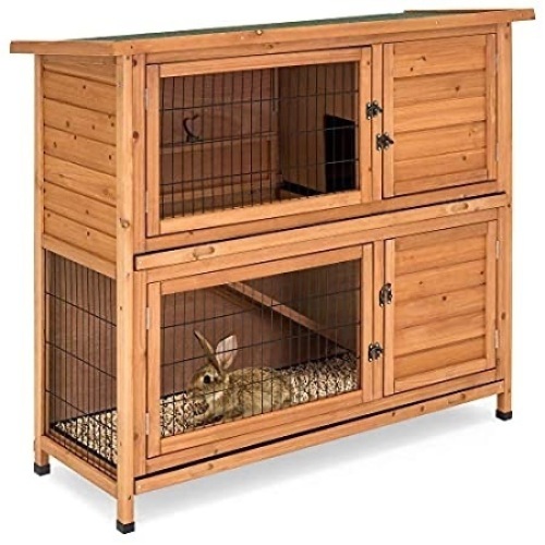 2 Story Outdoor Wooden Rabbit Animal Cage. - Lot 76