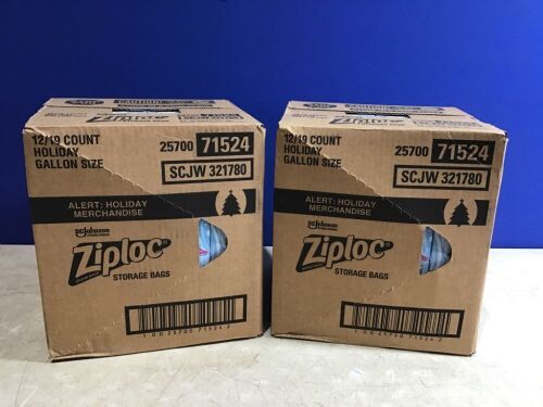 Lot of (2)Cases of Ziploc Holiday Gallon Size Storage Bags - Lot 337
