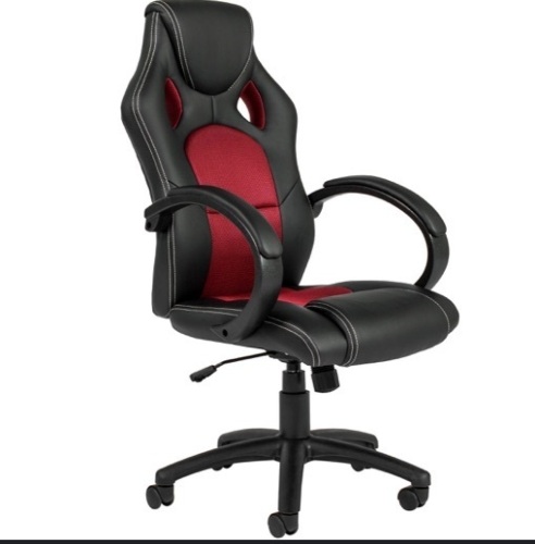 Best Choice Products Executive Racing Gaming Office Chair PU Leather Swivel Computer Desk Seat High-Back (Red) - Lot 642