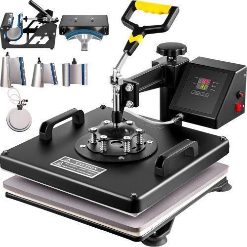 VEVOR 8 in 1 Digital Transfer Sublimation Heat Press Machine 15" x 15"  - Lot 75