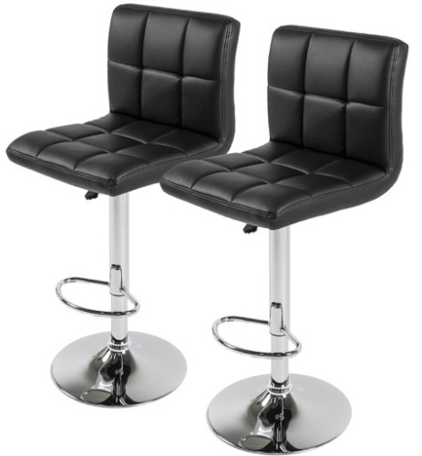Best Choice Products Set of 2 PU Leather Adjustable Bar Stools Counter Swivel - Lot 249