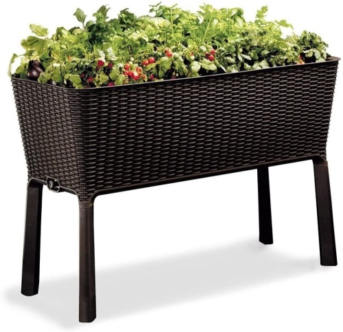 Keter Easy Grow 31.7 Gallon Raised Garden Bed with Self Watering Planter Box and Drainage Plug - Lot 116
