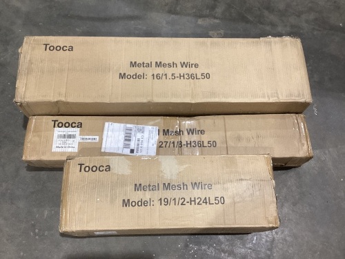 Lot of (3) Metal Mesh Wire - Lot 197