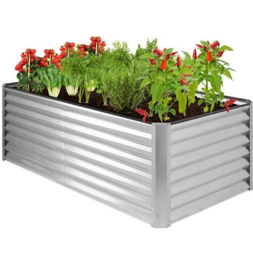  Outdoor Metal Raised Garden Bed for Vegetables, Flowers, Herbs - 6x3x2ft - Lot 989