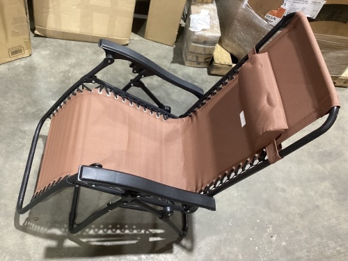 Set of 2 Adjustable Zero Gravity Patio Chair Recliners w/ Cup Holders  - Lot 1058