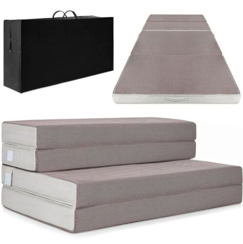 Full Size Folding Portable Mattress Topper w/ Plush Foam - 4in - Lot 250