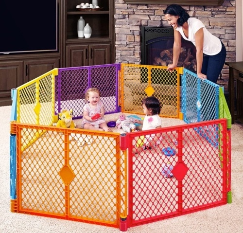 Toddleroo By North States Superyard Colorplay 8 Panel Baby Play Yard - Lot 115