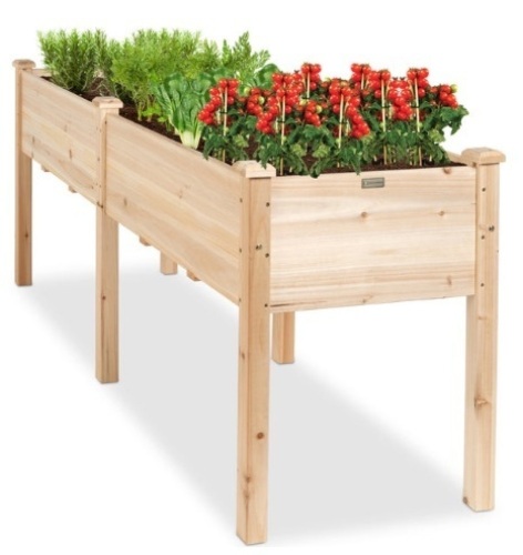 Raised Garden Bed, Elevated Wood Garden Planter Stand - 72x24x30in  - Lot 354