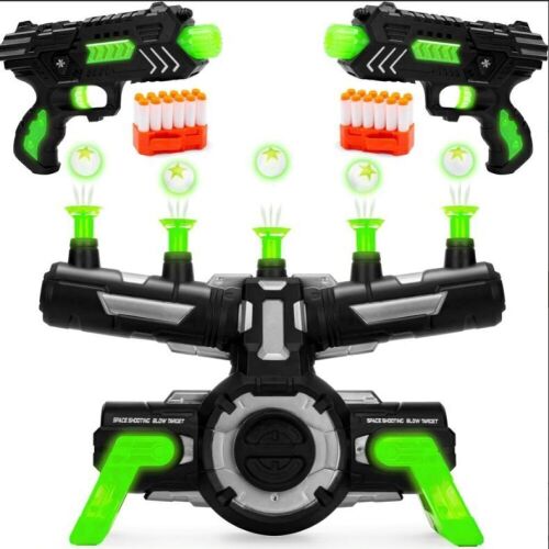 Glow-in-the-Dark Floating Target & Gun Set w/ 24 Darts, 20 Targets - Lot 731