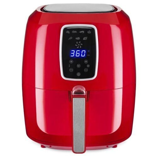 5.5 Quart 7-in-1 Digital Family Sized Air Fryer Kitchen Appliance with LCD Screen and Non-Stick Fryer Basket - Lot 82