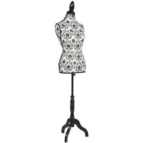 Female Mannequin Torso Dress Form Display w/ Wooden Tripod Stand - Lot 1074