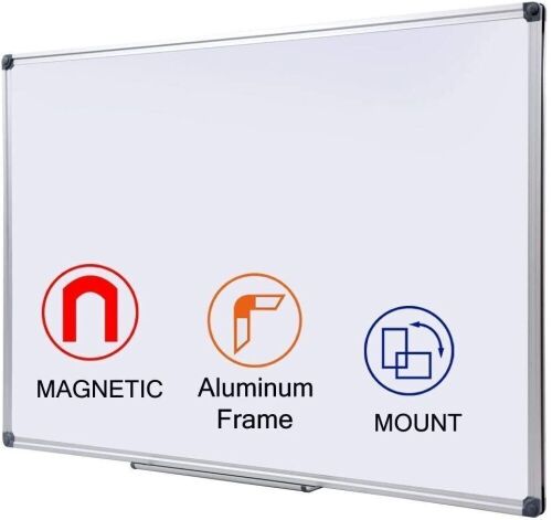 DexBoard 48 x 36-in Magnetic Dry Erase Board with Pen Tray - Lot 434
