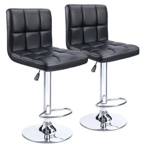Set of 2 Adjustable Height Swivel Bar Stools  - Lot 738