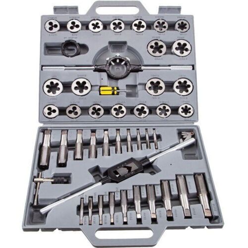 VEVOR Tap and Die Set Tap Set Metric And Sae 45 PC for Create or Repair Threads - Lot 926
