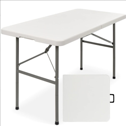 4ft Portable Folding Plastic Dining Table w/ Handle, Lock - Lot 776