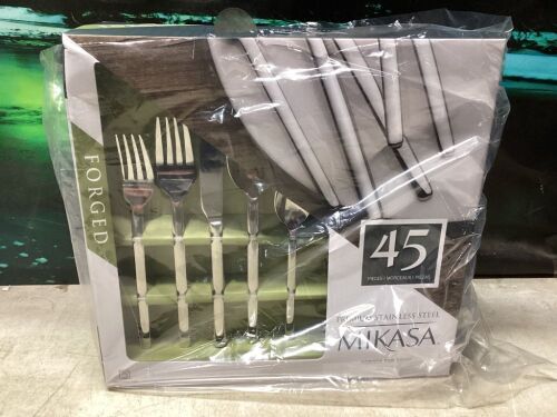 Mikasa Forged Stainless Steel 45 Piece Flatware Set, Service for 8  - Lot 113