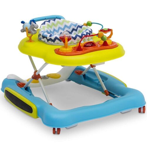 Delta Children 4-in-1 Discover & Play Musical Walker, Blue/Green  - Lot 307