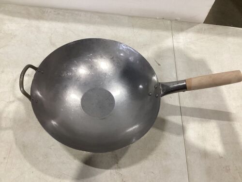 Gold Tulip Wok with Wooden Handle  - Lot 306