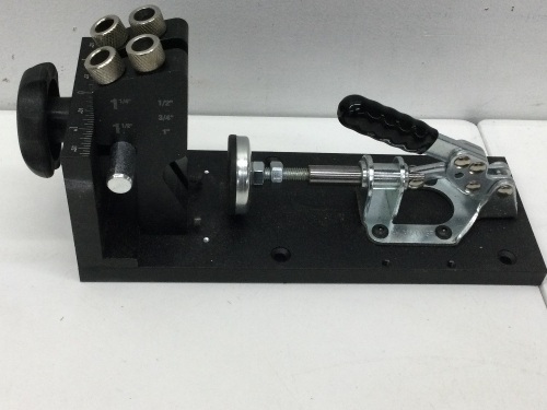 Metal Pocket Hole Jig Kit with L-Base, Step Drill Bit, and Self-Tapping Screws,Appears New - Lot 114