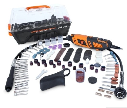 WEN 23190 1.3-Amp Variable Speed Steady-Grip Rotary Tool with 190-Piece Accessory Kit, Flex Shaft, and Carrying Case,APPEARS NEW - Lot 159