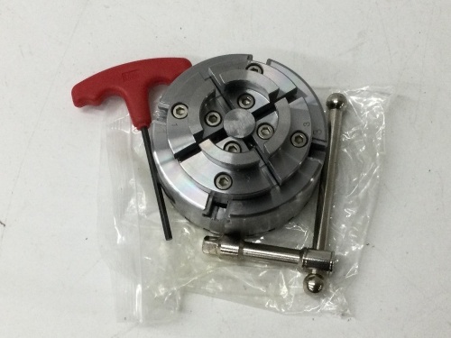 3.75-Inch 4-Jaw Self-Centering Lathe Chuck Set with 1-Inch x 8TPI Thread,Appears New - Lot 169