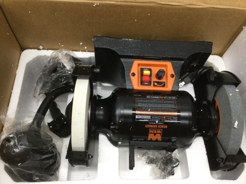 2.5-Amp 6-Inch Variable Speed Bench Grinder with Flexible Work Light,Appears New - Lot 192