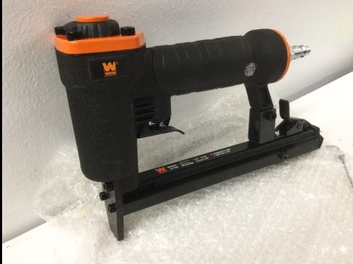 WEN 61705 20-Gauge 3/8-Inch Crown Air-Powered Pneumatic T50 Stapler for Upholstery and Woodworking,APPEARS NEW - Lot 196