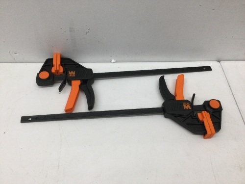 12-Inch Heavy Duty Steel Bar Clamps and Spreaders with 2.3-Inch Throat, Two Pack,new - Lot 213