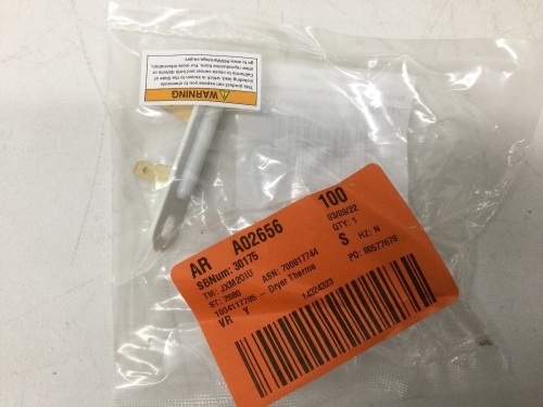 Dryer Thermal Fuse ,new - Lot 214