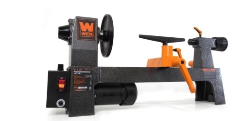 8-Inch by 12-Inch Variable Speed Benchtop Wood Lathe, New - Lot 215