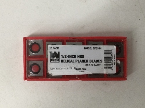 WEN BP510H 14mm HSS Replacement Spiral Planer and Jointer Blades, 10 Pack,APPEARS NEW - Lot 243
