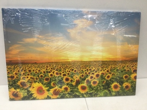 Sunflower canvas wall art print,New - Lot 351