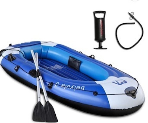 Marsports Inflatable Boat Thinken Inflatable Rafts with air pump paddle,Appears New - Lot 429