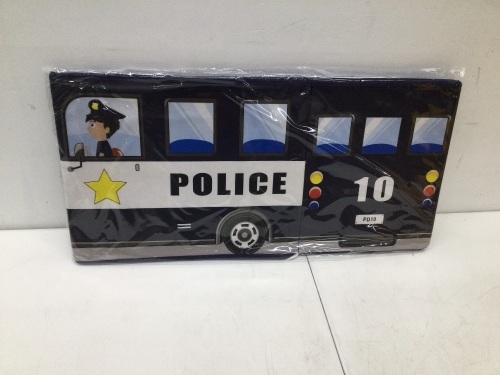 Toy Box for boys, KAP Police Car toy chest, Light Up LED Toy Box, Foldable Storage Basket/Organizer, toy bin, great for storing books, toys, stuffed animals and small game's. (rescue collection),New - Lot 554