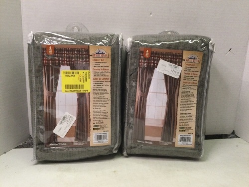 Lot of (2) White River Drapery Set, Appears New - Lot 273